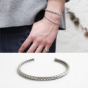 Bracelet ouvert tressé pour femme 3