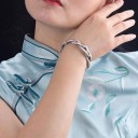 Bracelet ouvert tressé pour femmes 6