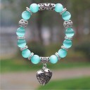 Bracelet perlé pour femme avec cœur 16
