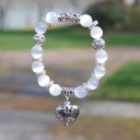 Bracelet perlé pour femme avec cœur 19