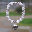 Bracelet perlé pour femme avec cœur 8