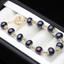 Bracelet perlé pour femme avec fermoir américain 2