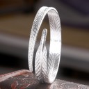 Bracelet rigide femme plume 3