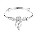 Bracelet rigide pour femme avec attrape-rêves 1