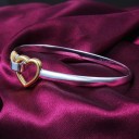 Bracelet rigide pour femme avec cœur 4