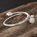 Bracelet rigide pour femme avec fleur de lotus 4