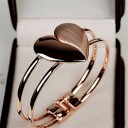 Bracelet rigide pour femmes avec cœur H455 4