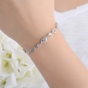 Bracelet scintillant en forme de cœur pour femmes avec pierres 1