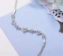 Bracelet scintillant en forme de cœur pour femmes avec pierres 4