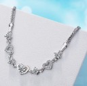 Bracelet scintillant en forme de cœur pour femmes avec pierres 5