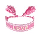Bracelet tissé pour femme avec inscription 1