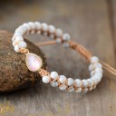 Bracelet tressé en pierre naturelle 1