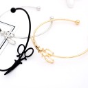 Bracelete aberto feminino com tesouras 2