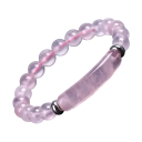 Bracelets colorés en pierres naturelles 18,5 cm 8 mm perles bracelet élastique avec détails en métal unisexe accessoire de bijou 1