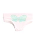 Braguitas blancas para muñecas de hasta 43 cm Ropa interior con estampado infantil colorido Ropa de textil para jugar Accesorio para el armario 1