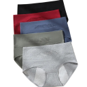 Braguitas menstruales de talle alto Algodón elastano Braguitas absorbentes de un solo color Reutilizables y cómodas 4