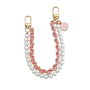 Braided Chain and Pearl Handbag Strap 26 cm Clip Fastening Decorative Replacement Handle Elegant Handle 3