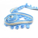 Braided Ribbon with Round Fringes 6 cm x 91 cm Decorative Textile Ribbon Polyester and Cotton Ribbon for Sewing Decorations DIY Crafts 4