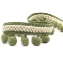 Braided Ribbon with Round Fringes 6 cm x 91 cm Decorative Textile Ribbon Polyester and Cotton Ribbon for Sewing Decorations DIY Crafts 7