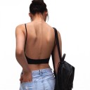 Braletka da donna con schiena bassa e scollatura a V in rete a pois e spalline sottili da indossare sotto abiti e top con schiena 6