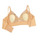 Bralette podprsenka da donna in pizzo senza ferretti con scollatura a V e rete trasparente con ampia fascia inferiore e spalline 13