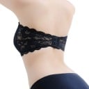 Bralette sans bretelles pour femmes en noir Taille unique pour tour de poitrine de 56 à 90 cm En nylon et dentelle 8
