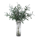 Branche artificielle avec des feuilles vert olive 77 cm Plante artificielle avec des fruits Branche d'arbre pour décorations de Noël, de mariage 2