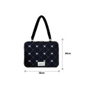 Brašna na notebook přes rameno prošívaná s mašličkami a zipem 39 x 29 cm textilní dívčí taška pro notebooky 15 palců do školy i práce 5