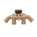 Brass Four-Way Tap Splitter 1