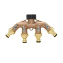Brass Four-Way Tap Splitter 3