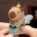 Brățară din pluș cu capibara Jucărie din pluș drăgălașă pentru încheietura mâinii 25 × 10 cm Accesoriu distractiv pentru copii și adulți Cadou drăguț 7