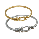 Brăţară din sârmă din oţel inoxidabil 62 mm formă de potcoavă rezistentă la apă unisex bijuterie modernă pentru purtare zilnică 1