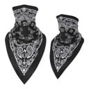 Breathable Face and Neck Scarf with Triangular Tip and Paisley Pattern in Universal Size for Motorcycling, Skiing and Hiking Unisex 7