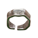 Bredd 6 mm Öppen damring Oregelbundet vågformat Grön-silverfärgad ring av resin med texten YOU ARE MY EVERYTHING LOVE 4