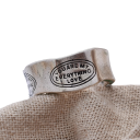 Bredde 6 mm Åben damesmykke Uregelmæssig bølgeform Grøn-sølv ring af harpiks med teksten YOU ARE MY EVERYTHING LOVE 3