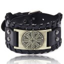 Bredt læderarmbånd til mænd H207 10