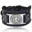 Bredt læderarmbånd til mænd H207 12