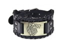 Bredt læderarmbånd til mænd H207 19