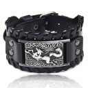 Bredt læderarmbånd til mænd H207 21