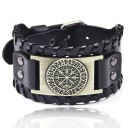 Bredt læderarmbånd til mænd H207 4