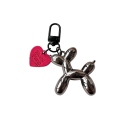 Breloc 4,6 cm Rășină Balon câine cu inimioară Pendentiv pentru chei rucsac geantă Ornament drăguț Cadou pentru copii și femei 6