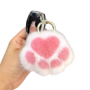Breloc 8,5 x 8,5 cm Poliester Pufos Lăbuță de pisică Pendentiv pentru chei rucsac geantă Accesoriu moale și pufos Cadou drăguț 11
