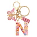 Breloc cu litera și fluturaș 55 mm Pendentiv din rășină pentru chei Ornament decorativ pentru geantă Rucsac Cadou 14
