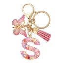 Breloc cu litera și fluturaș 55 mm Pendentiv din rășină pentru chei Ornament decorativ pentru geantă Rucsac Cadou 18
