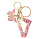 Breloc cu litera și fluturaș 55 mm Pendentiv din rășină pentru chei Ornament decorativ pentru geantă Rucsac Cadou 20