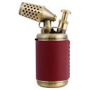 Brichetă cu gaz Flacără albastră Brichetă retro rezistentă la vânt Blocare cu un singur buton Brichetă metalică din aliaj de zinc 8