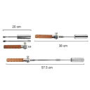 Brichetă pliabilă pe gaz pentru exterior 38-58 cm cu mâner din lemn Geantă Control flacără Tub prelungitor Pentru butelie de gaz 2