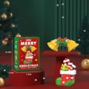 Bricolage de Noël Chaussette avec des cadeaux et des cloches 4,0 x 2,2 x 4,7 cm 245 pcs Micro briques Modèle en plastique Décoration de Noël 2