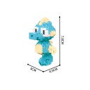 Bricolage hippocampe 5 x 4,5 x 7,5 cm 190 pièces Figurine décorative bleue Créature marine en briques pour assemblage créatif 2