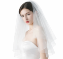 Bridal Veil 2 Layers Tulle Veil with Comb Simple Long Veil to Fingertips Bridal Accessory 6